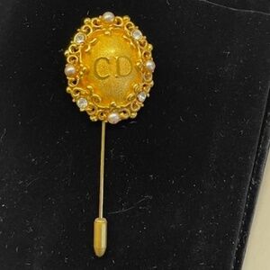 Dior Stick Pin/Brooch Goldtone